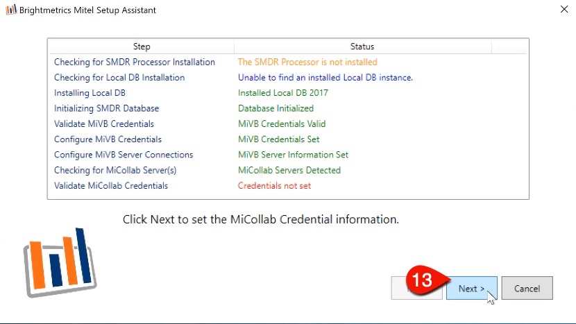 MiCollab credential step