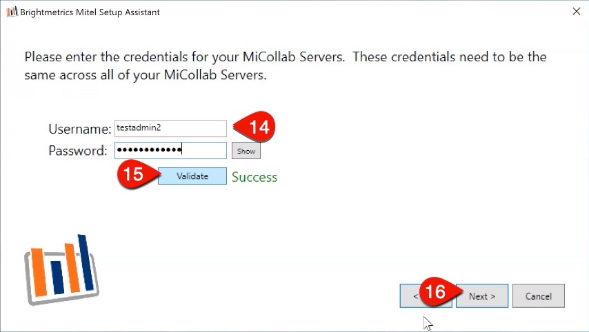 MiCollab credential steps 14-16