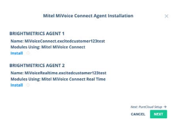 Agent installation links