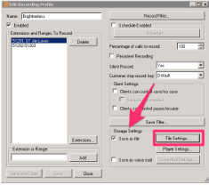 File settings button