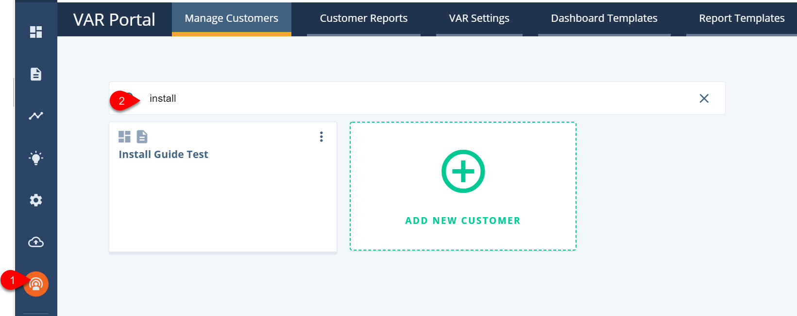 Customer search