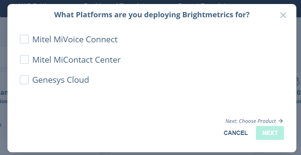 Platform and module selection
