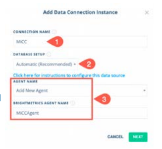 MiCC automatic setup screen