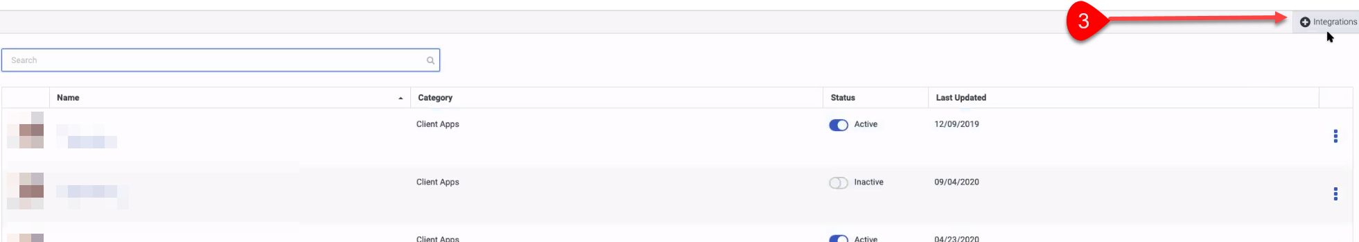 Add integration button