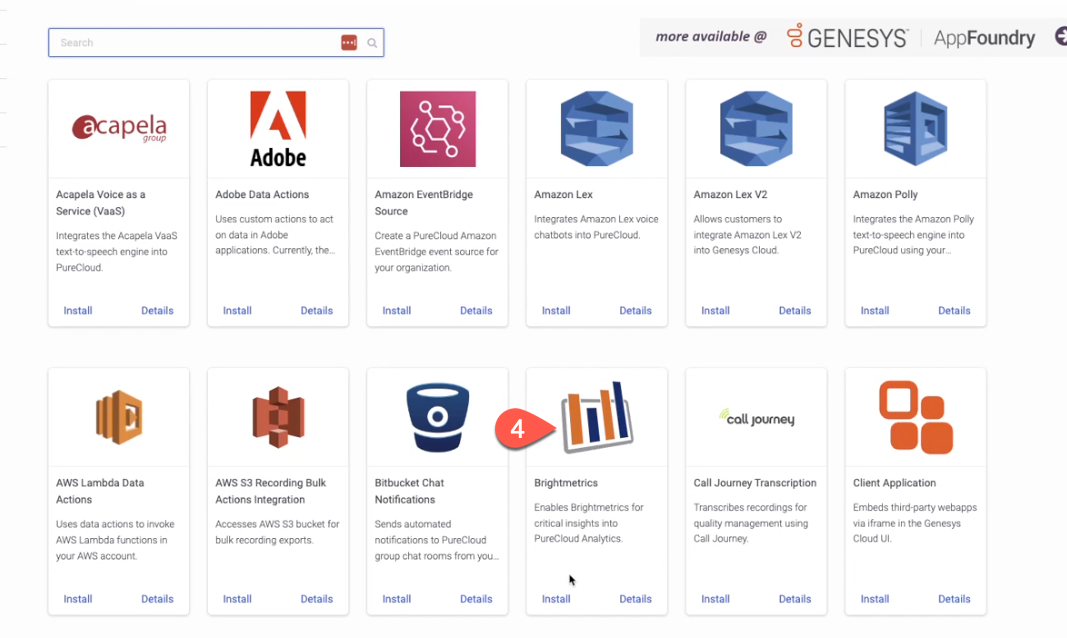 Brightmetrics integration listing