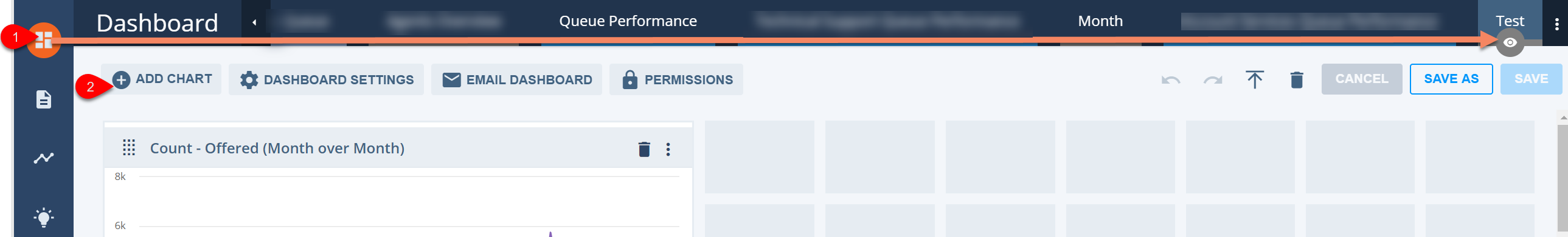 Dashboards edit mode